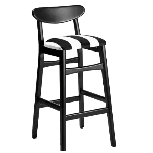 Ahşap Kara Fırın Bar Sandalyesi