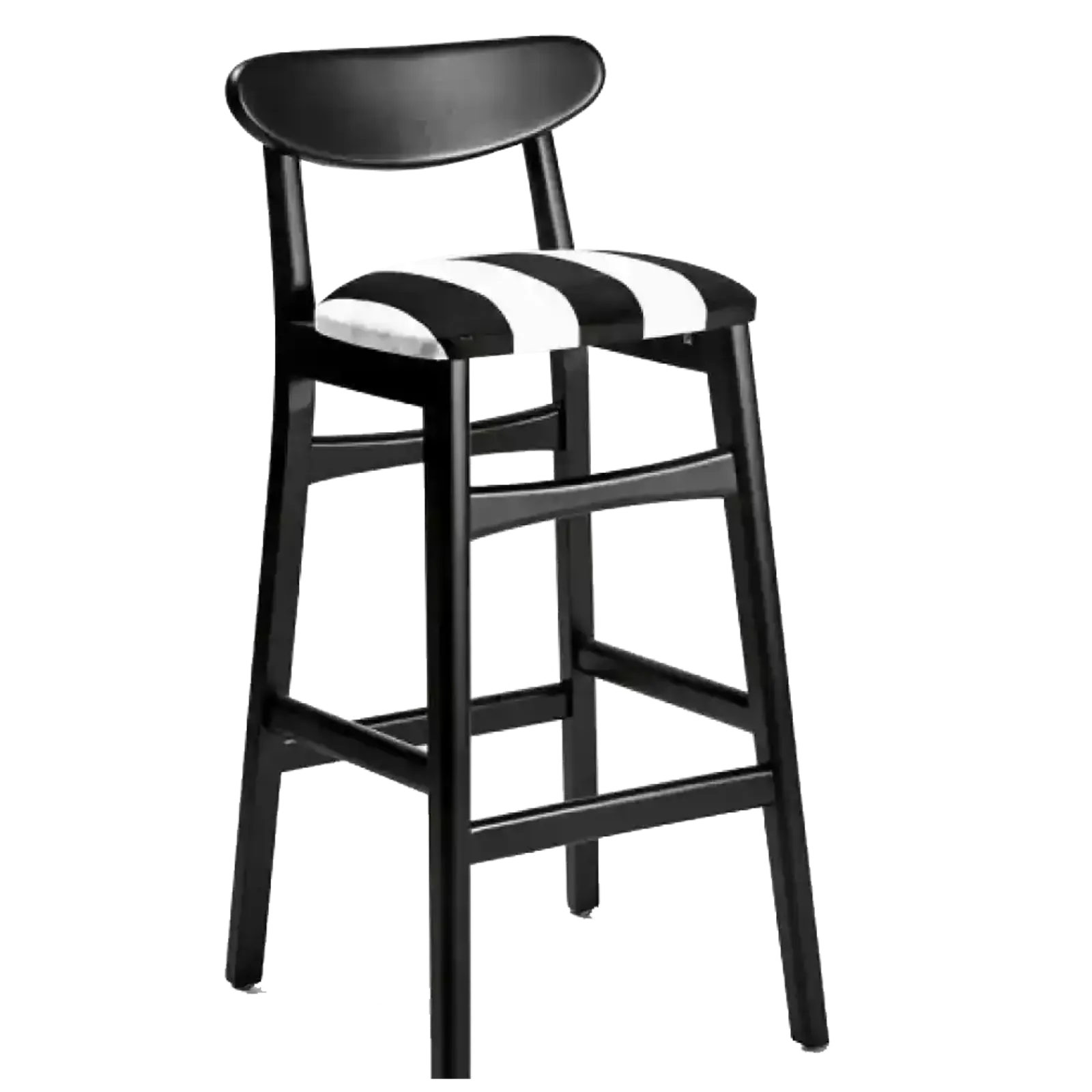 Ahşap Kara Fırın Bar Sandalyesi