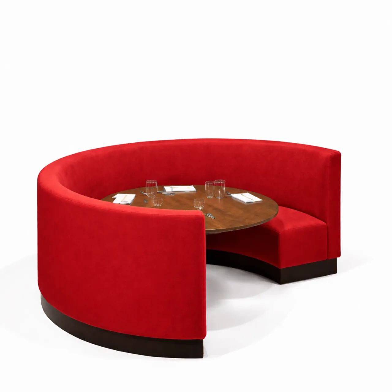 KIRMIZI YUVARLAK BOOTH LOCA KOLTUK