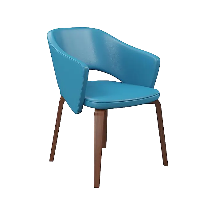 POLİ KONTRA AYAKLI MAVİ BEKLEME VE MİSAFİR SANDALYE