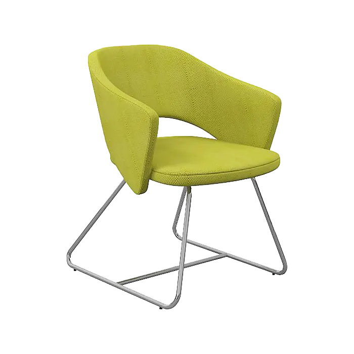 POLİ METAL BORU AYAKLI YEŞİL BEKLEME VE MİSAFİR SANDALYE